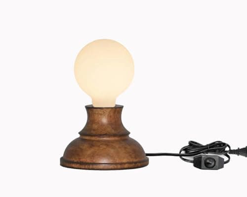 LUXON Dimmable Minimalist Wood Desk Lamp for Home, Dorm, Office