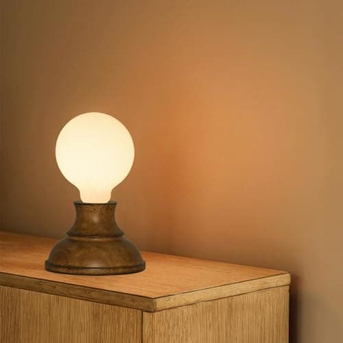 LUXON Dimmable Minimalist Wood Desk Lamp for Home, Dorm, Office