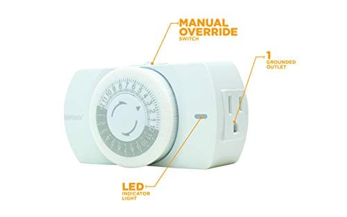 Simplified Indoor 24-Hour Heavy Duty Mechanical Timer for Standard Usage