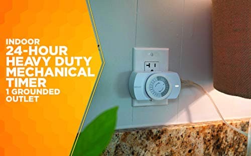 Simplified Indoor 24-Hour Heavy Duty Mechanical Timer for Standard Usage