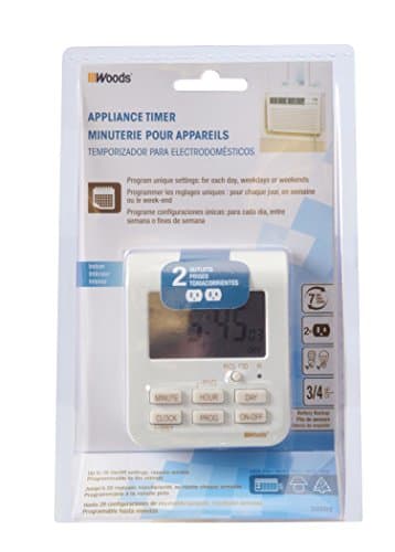 Indoor 7-Day Heavy Duty Digital Plug-In Timer for 2 Grounded Outlets