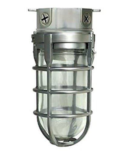 Woods L1706 Vandal-Resistant 150W Security Light, Silver — Brushed Steel