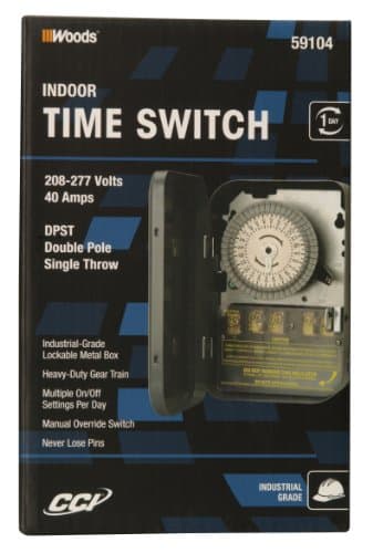 Energy-Efficient Wood 24-Hour Mechanical Timer Switch for Heavy-Duty Use