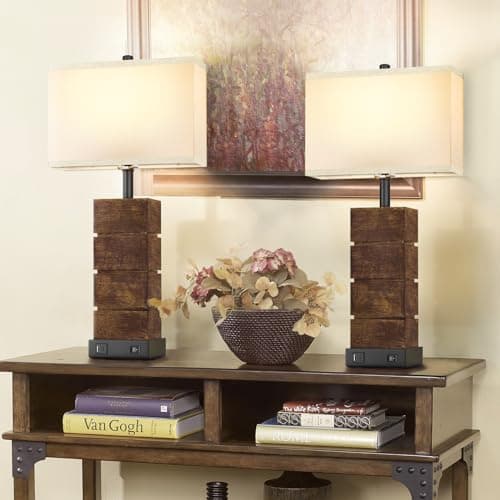 Farmhouse Table Lamps Set of 2 with 3 Color Temperatures