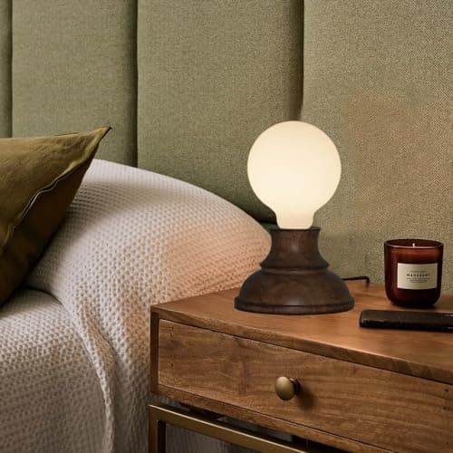 LUXON Dimmable Minimalist Wood Desk Lamp for Home, Dorm, Office