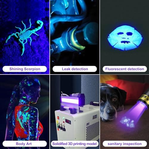 Rechargeable UV Flashlight for Pet Urine Detection and Leak Inspection