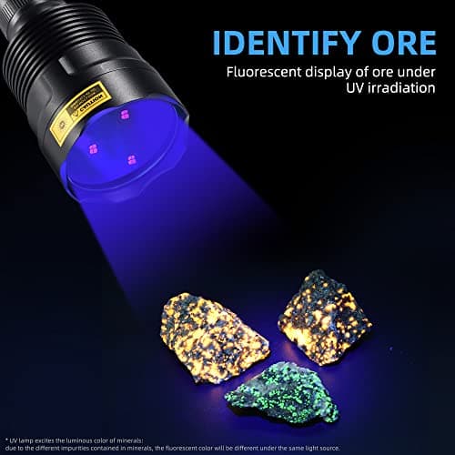Rechargeable 36W Powerful Portable Handheld UV Blacklight Flashlight for Resin Curing, Minerals, Leak Detection