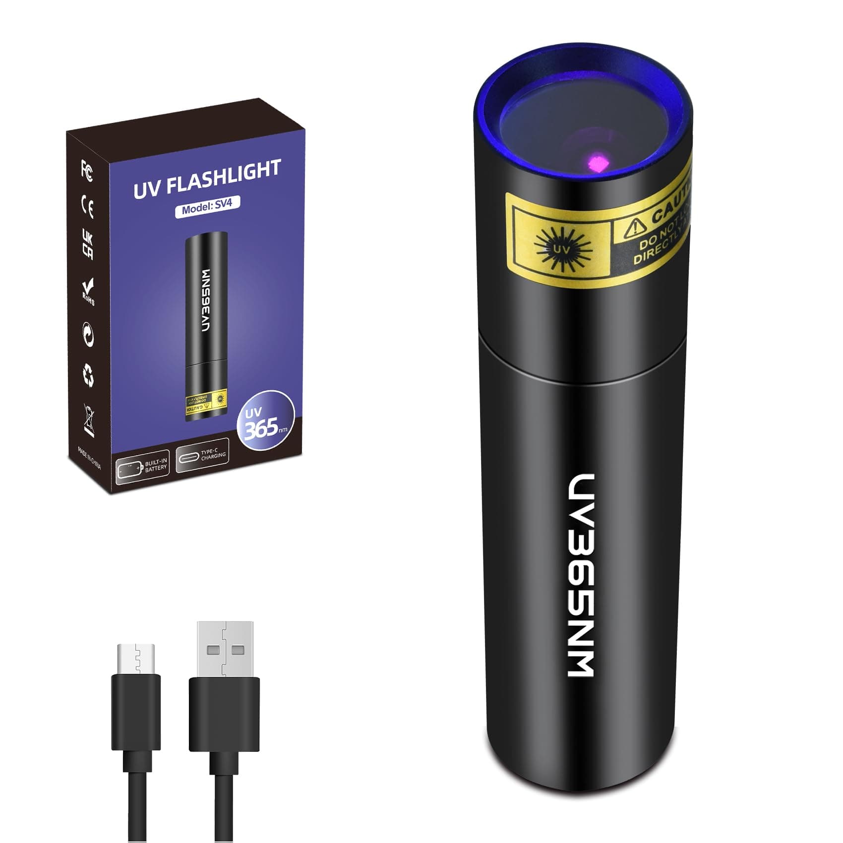 UV Rechargeable Blacklight for Pet Urine Detection