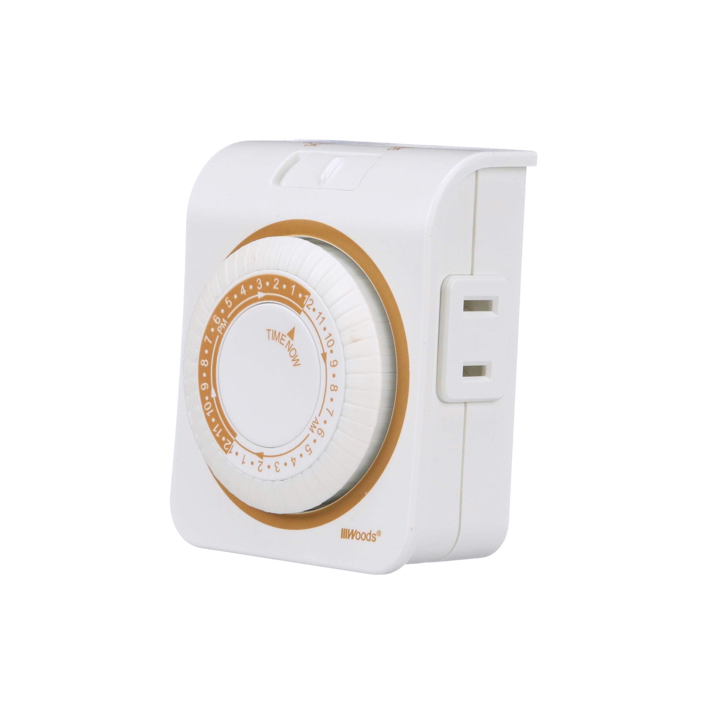 Mechanical 2-Outlet Timer for Indoor Use